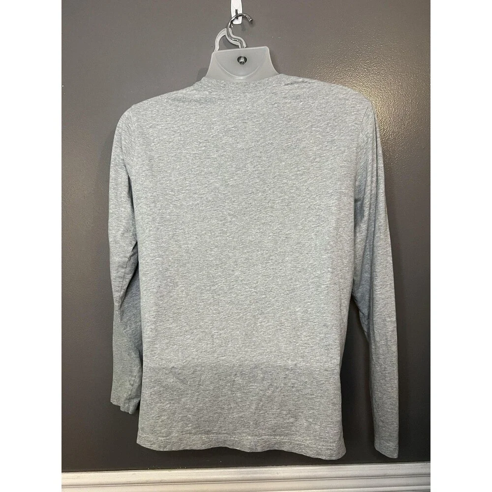 True Religion Shirt Mens Medium Gray Long Sleeve Horseshoe Logo Casual